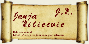 Janja Milićević vizit kartica